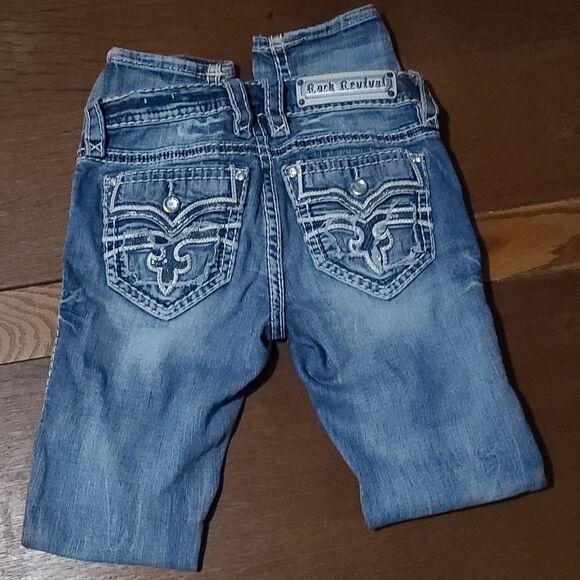EUC Rock Revival Jena Straight Leg Jeans - 25 - Picture 1 of 8